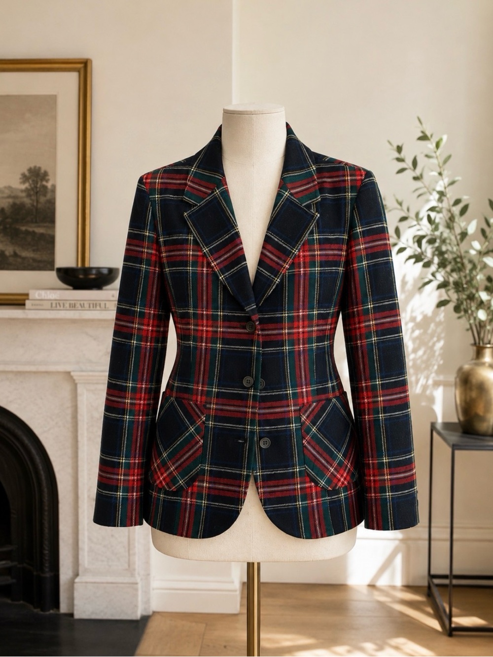 Vintage Pendleton Wool Blazer Womens 16 Plaid Tartan Jacket Christmas Medium / L